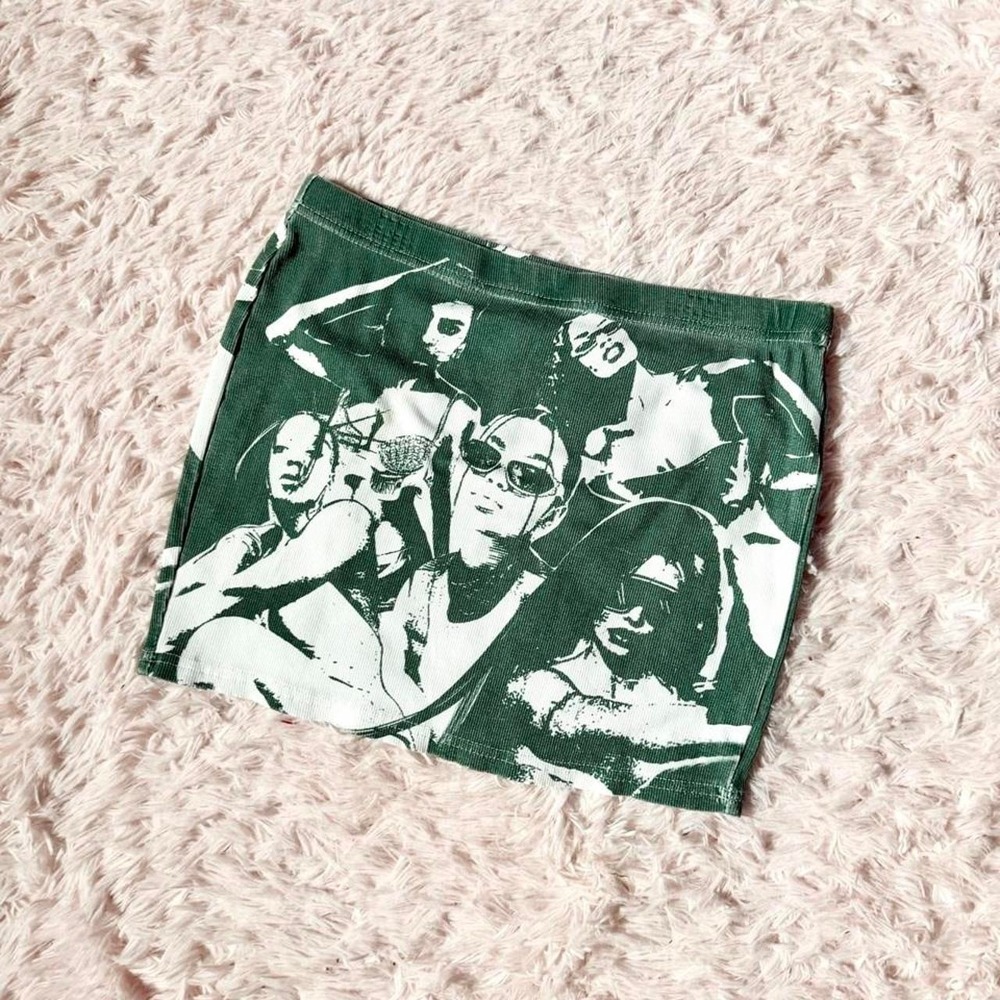 Y2K Urban Hiphop Streetwear Abstract Chic Mini Skirt Womens S Festival Concert